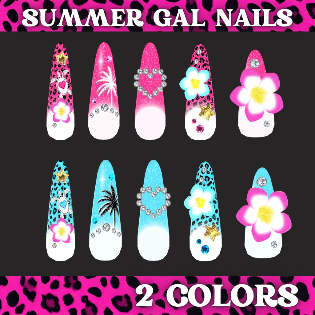 【マヌカ・森羅】Summer GAL Nails☆ギャル 夏ネイル☆MA対応 - Ruxxy - ルキ …