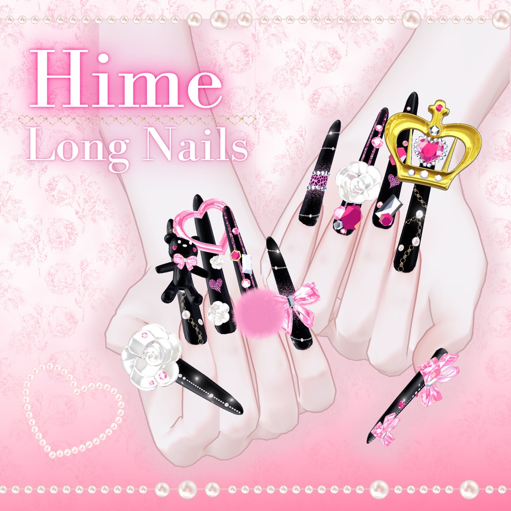 🎀Hime LongNails ギャルネイル☆MA対応【森羅・マヌカ・桔梗・凪夜瑠璃】