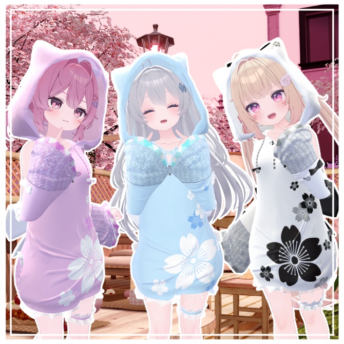【発売SALE 50%OFF ~5/31】Spring Hoodie【VRChat想定】