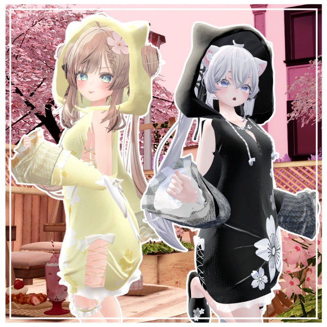 【発売SALE 50%OFF ~5/31】Spring Hoodie【VRChat想定】