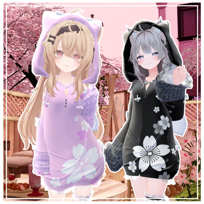 【発売SALE 50%OFF ~5/31】Spring Hoodie【VRChat想定】