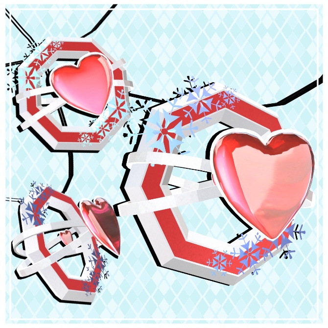 【VRC想定】Snow Heart【VRCアクセサリー】