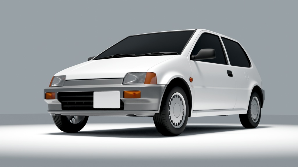 【無料3Dモデル】タウン（1986年のコンパクトカー）