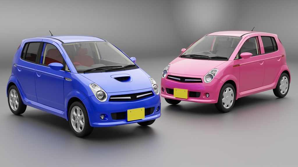 【3Dモデル】K2（2000年代の軽自動車）
