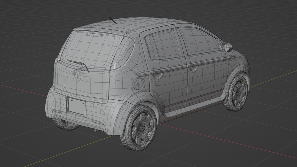 【3Dモデル】K2(2000年代の軽自動車)