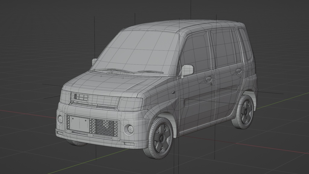 【3Dモデル】ノッポ(2008年の軽ワゴン)