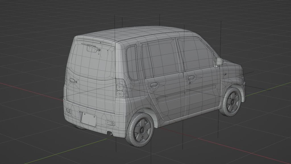 【3Dモデル】ノッポ(2008年の軽ワゴン)