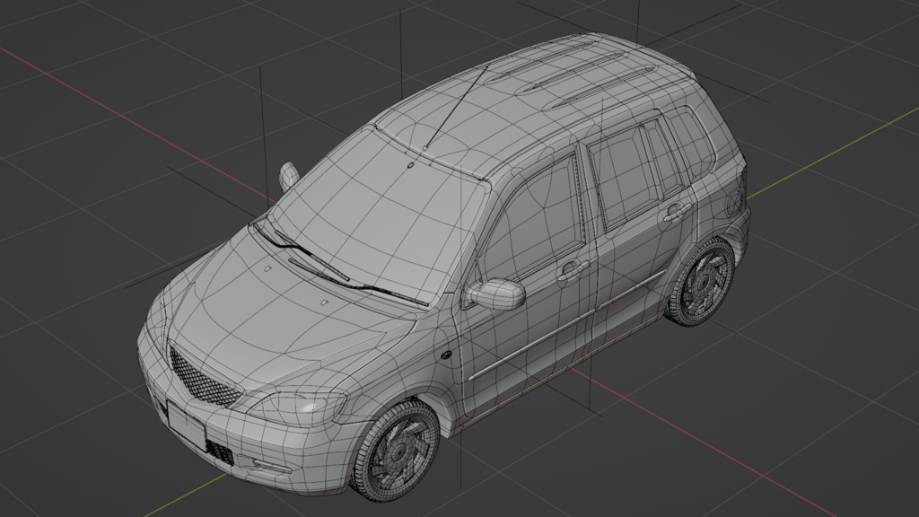 【無料版有】【3Dモデル】デマイン(2000年代前半のコンパクトカー)