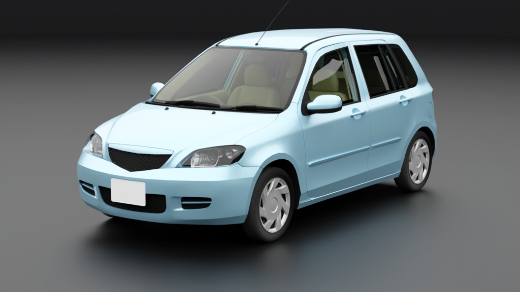 【ポリゴン削減】デマイン（2000年代前半のコンパクトカー）
