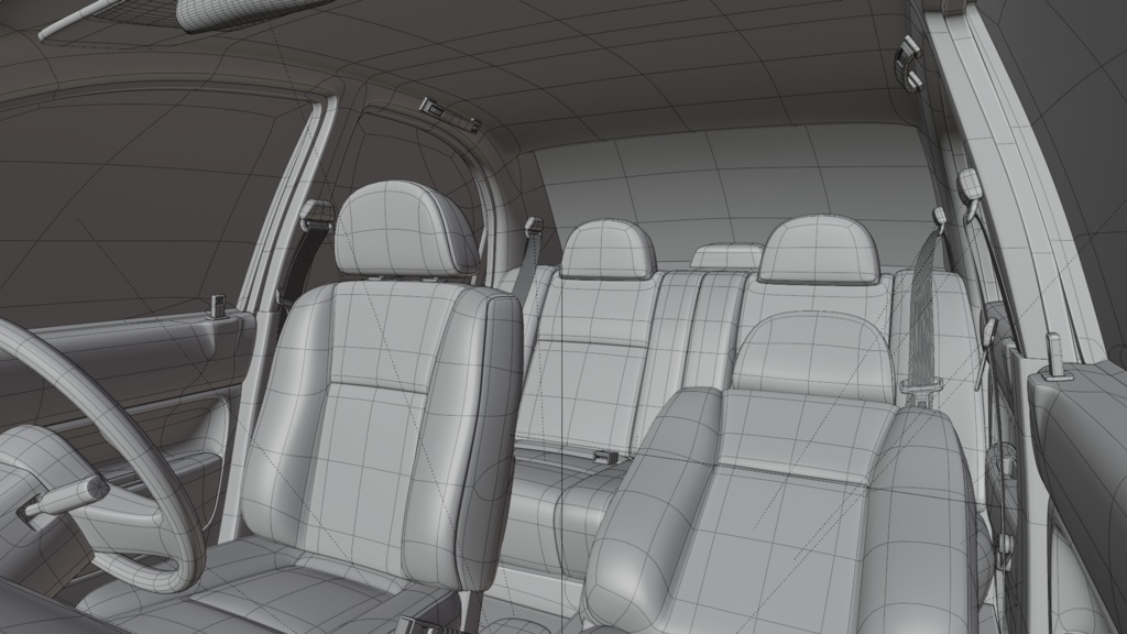 【3Dモデル】ピューレ(1990年代のコンパクトセダン)