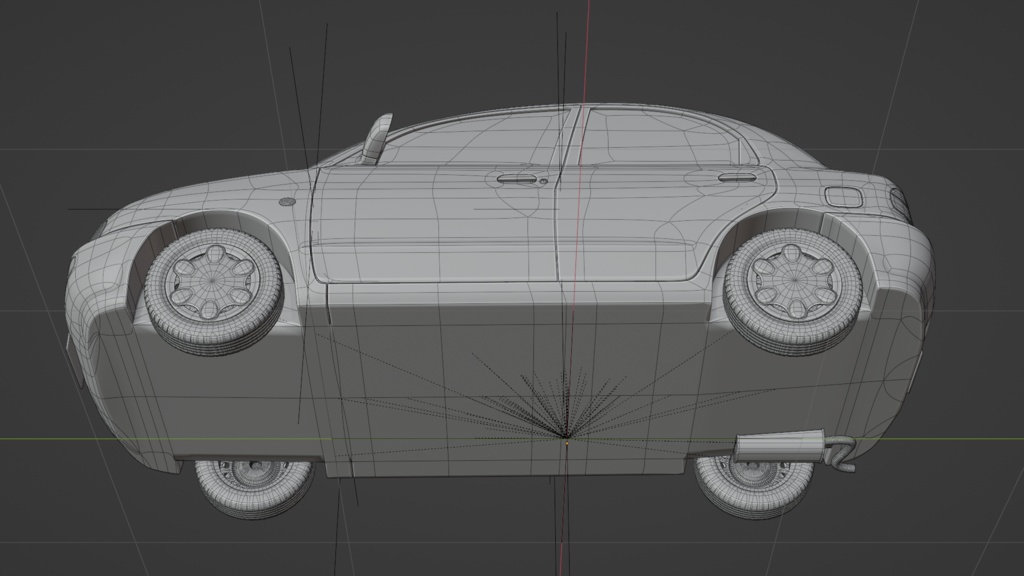 【3Dモデル】ピューレ(1990年代のコンパクトセダン)