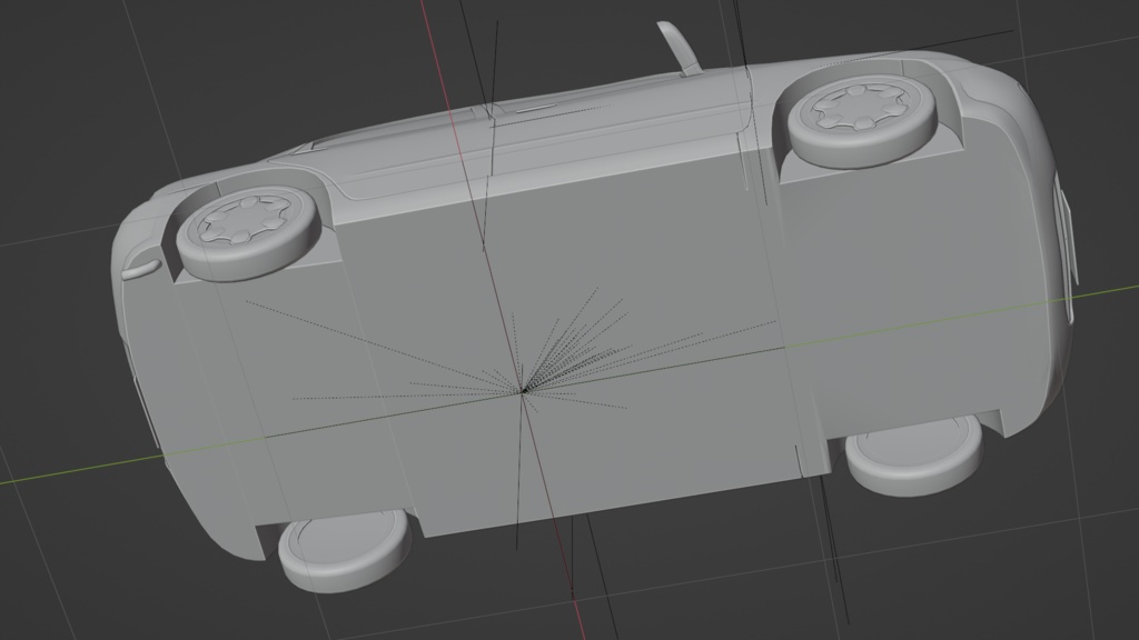 【ポリゴン削減3Dモデル】ピューレ(1990年代のコンパクトセダン)