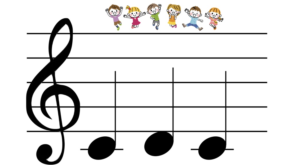 四分音符 ト音記号ド〜高いラフラッシュカード