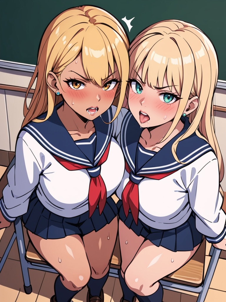 女の子がいやがりながらもキスするイラスト集