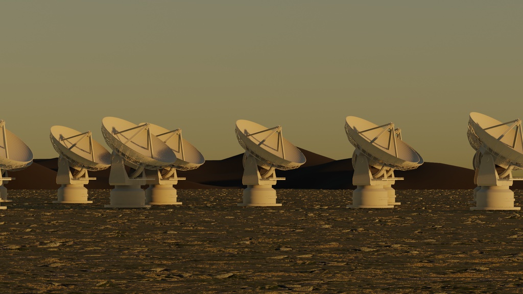 パラボラアンテナ 電波望遠鏡 3Dモデル