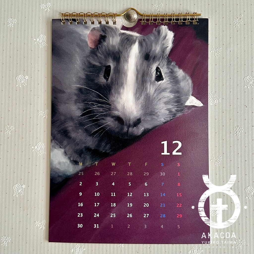 【2024年1月始まり】モルスケッチカレンダー【月めくり】