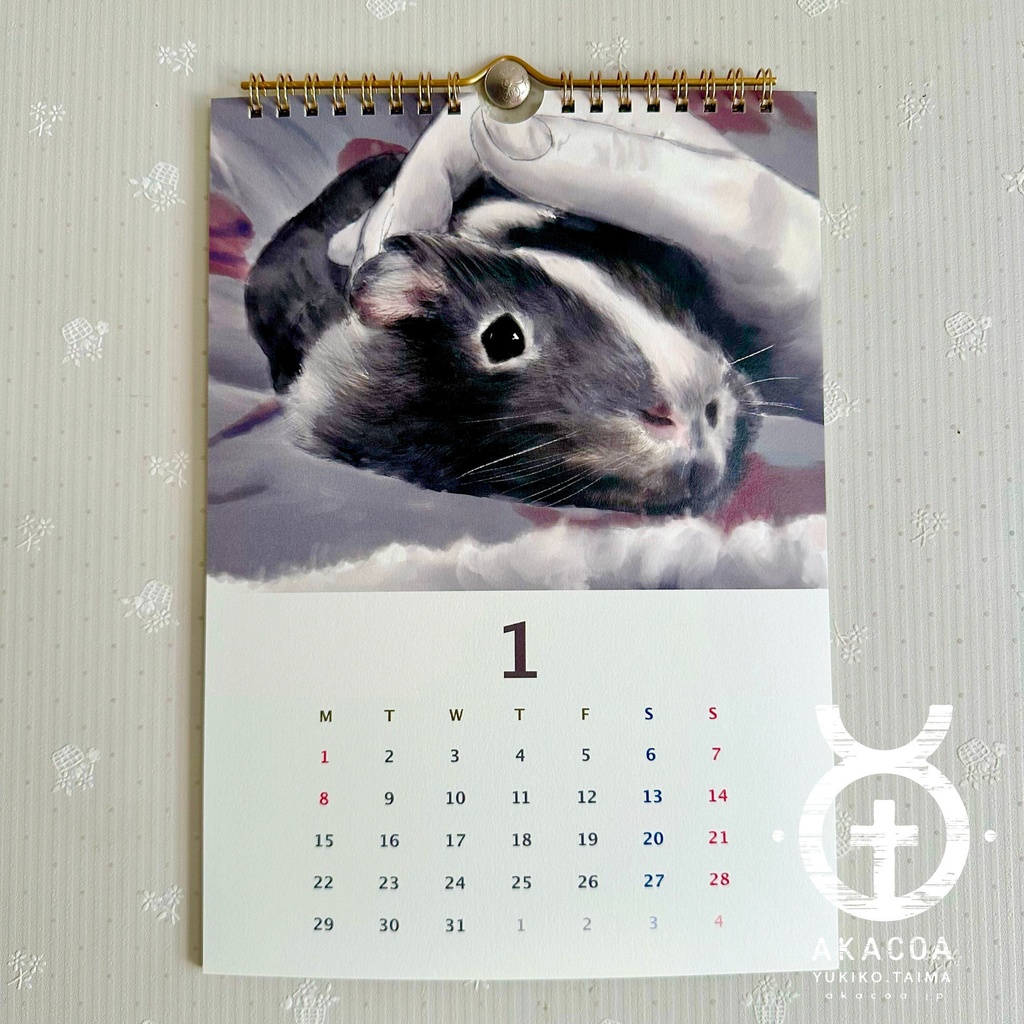 【2024年1月始まり】モルスケッチカレンダー【月めくり】