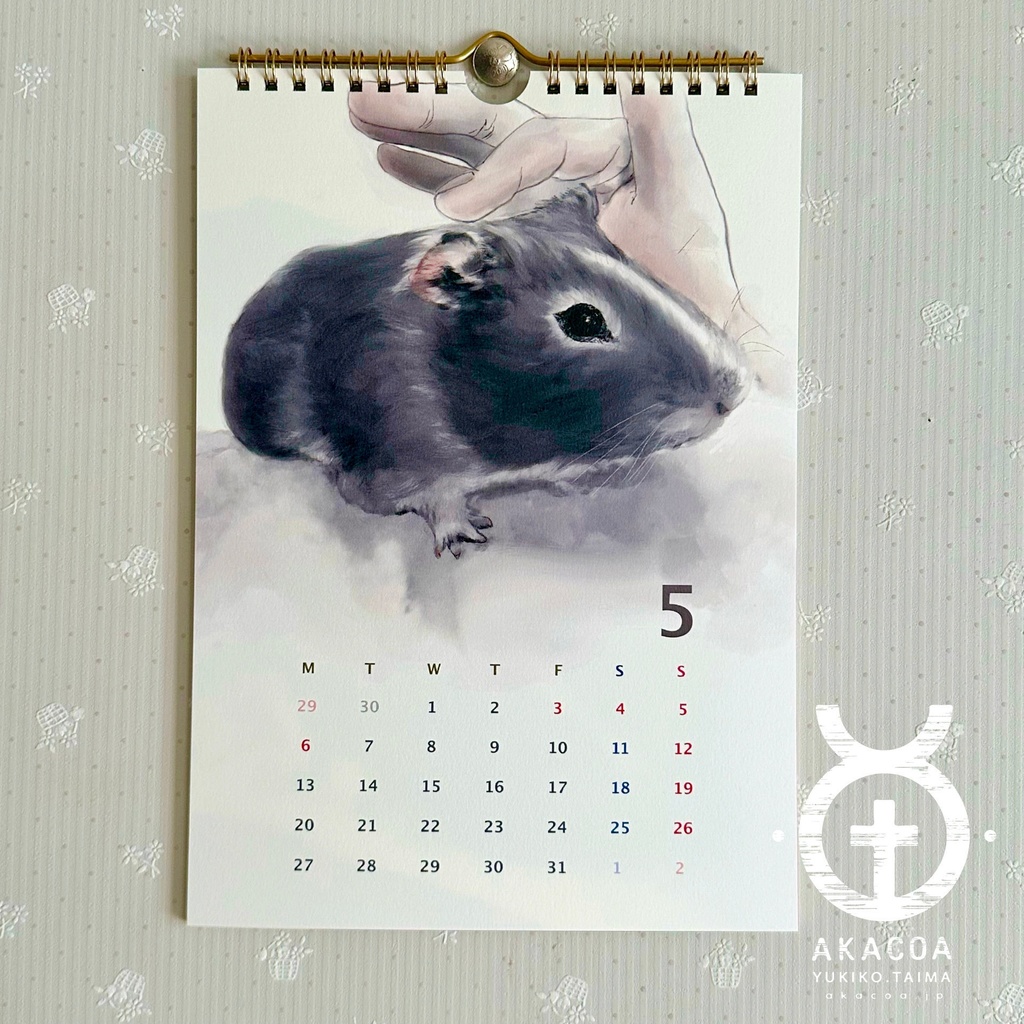 【2024年1月始まり】モルスケッチカレンダー【月めくり】