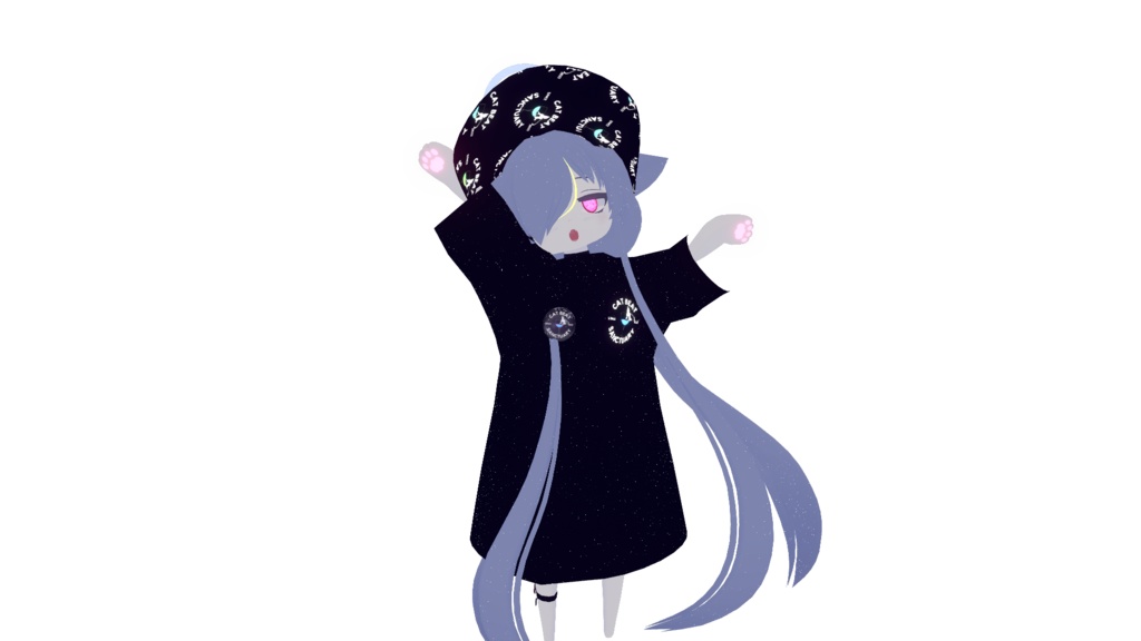 【CatBeatSanctuary公式 3Dモデル オーバーサイズTシャツ】