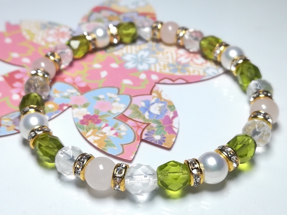 【専用購入ページ】オーダー＊桜餅カラーのブレスレット