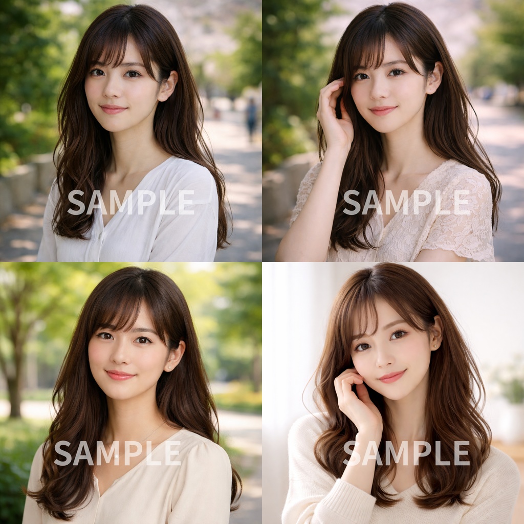 「魅惑|女性人物写真素材 20枚セット(商用利用OK)」