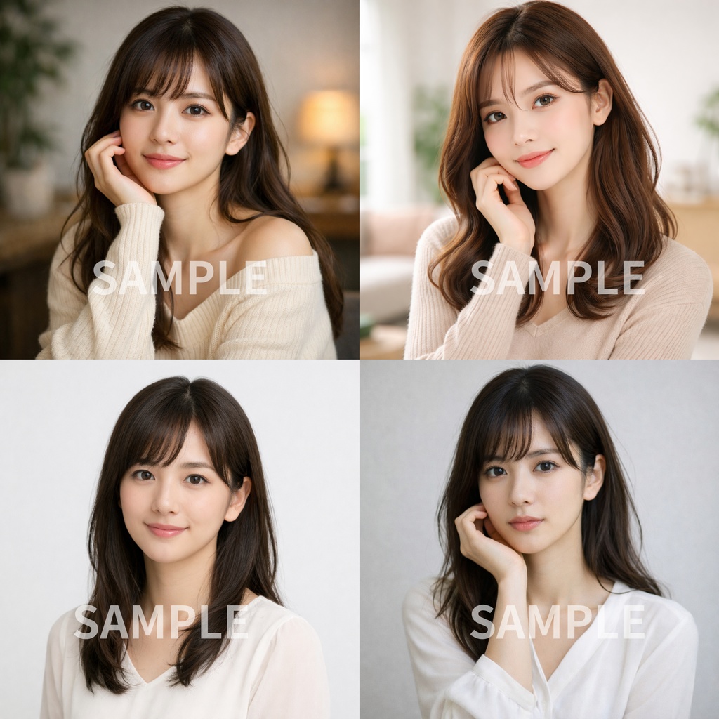 「魅惑|女性人物写真素材 20枚セット(商用利用OK)」