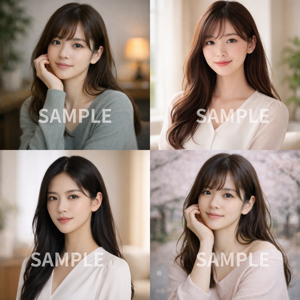 「魅惑|女性人物写真素材 20枚セット(商用利用OK)」