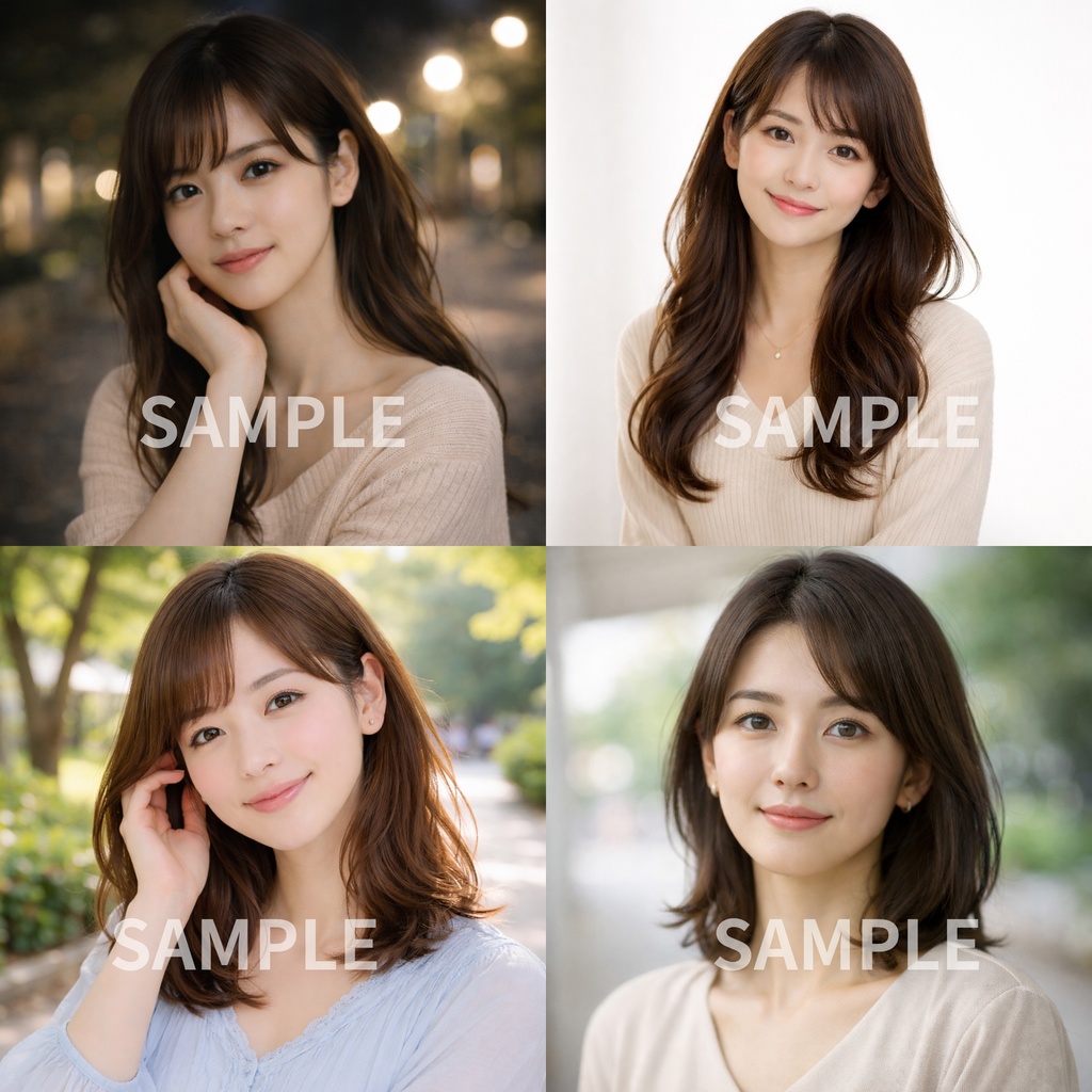 「魅惑|女性人物写真素材 20枚セット(商用利用OK)」
