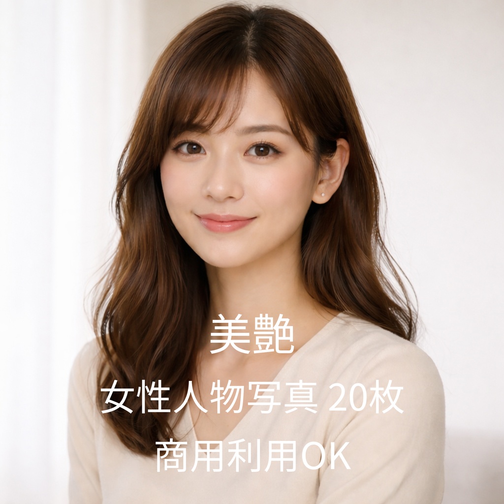 「美艶｜女性人物写真素材 20枚セット（商用利用OK）」