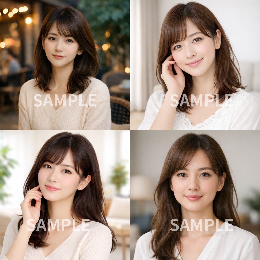 「美艶|女性人物写真素材 20枚セット(商用利用OK)」