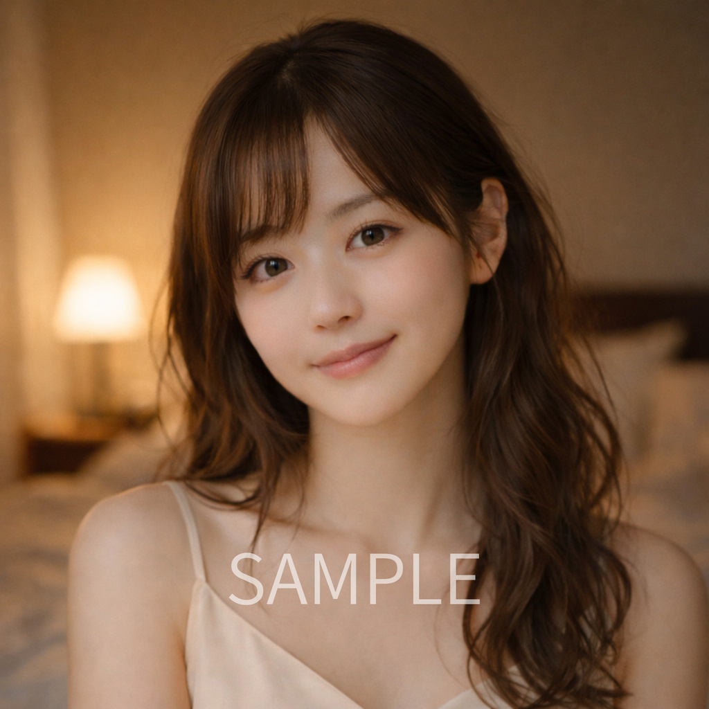 「あたたかな夜のまなざし ― 女性ポートレート素材(商用利用可)」