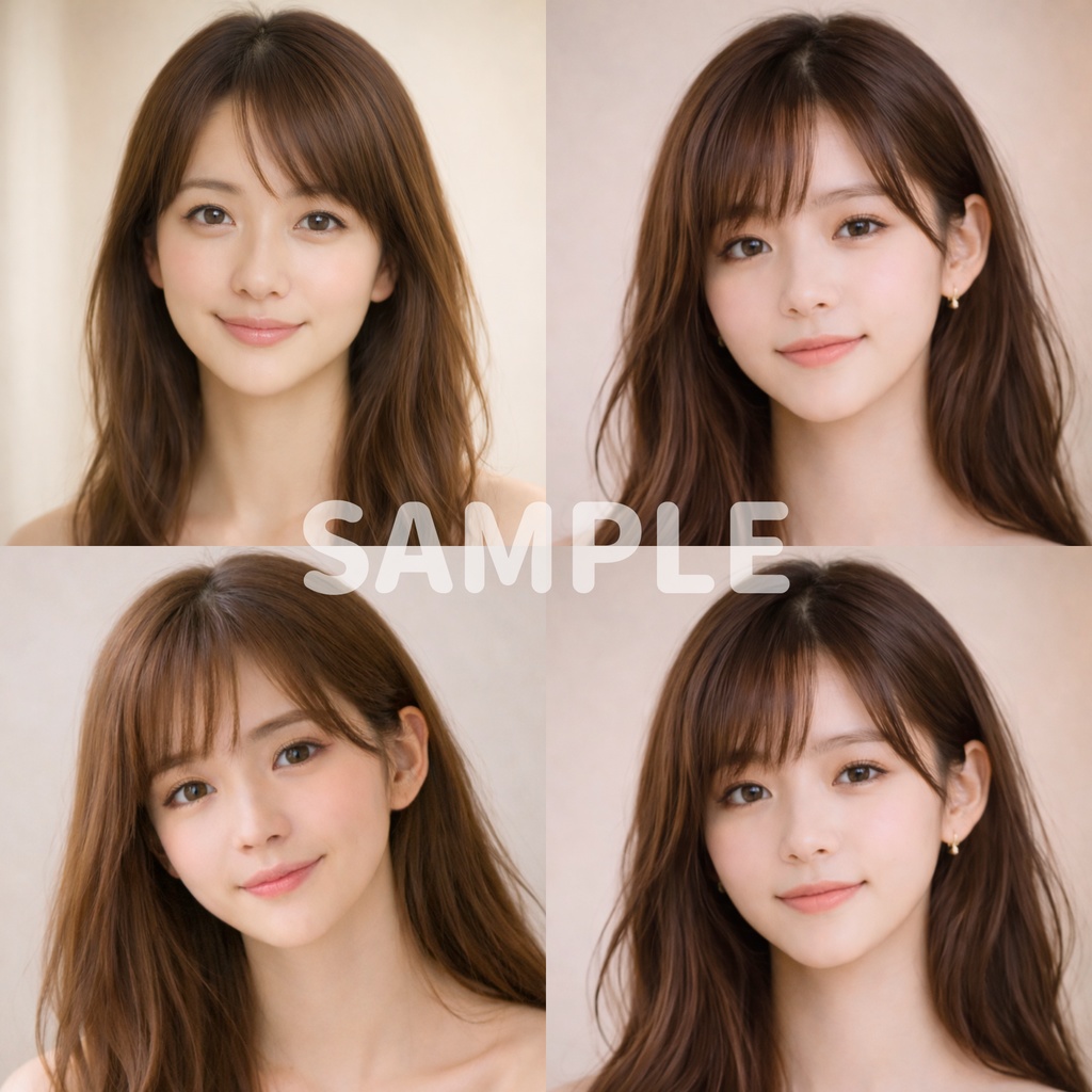 女性アイコン 12枚セット|清楚・ナチュラル・商用利用可