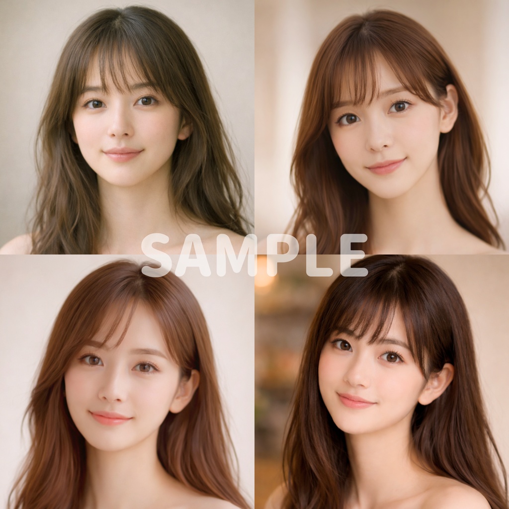 女性アイコン 12枚セット|清楚・ナチュラル・商用利用可