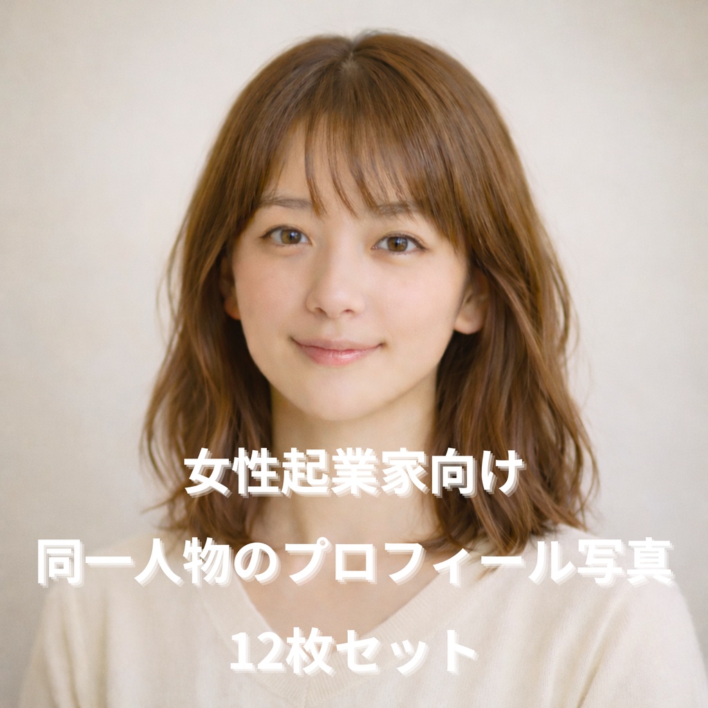 顔出ししたくない女性起業家のための 信頼感アイコン写真《12枚セット》