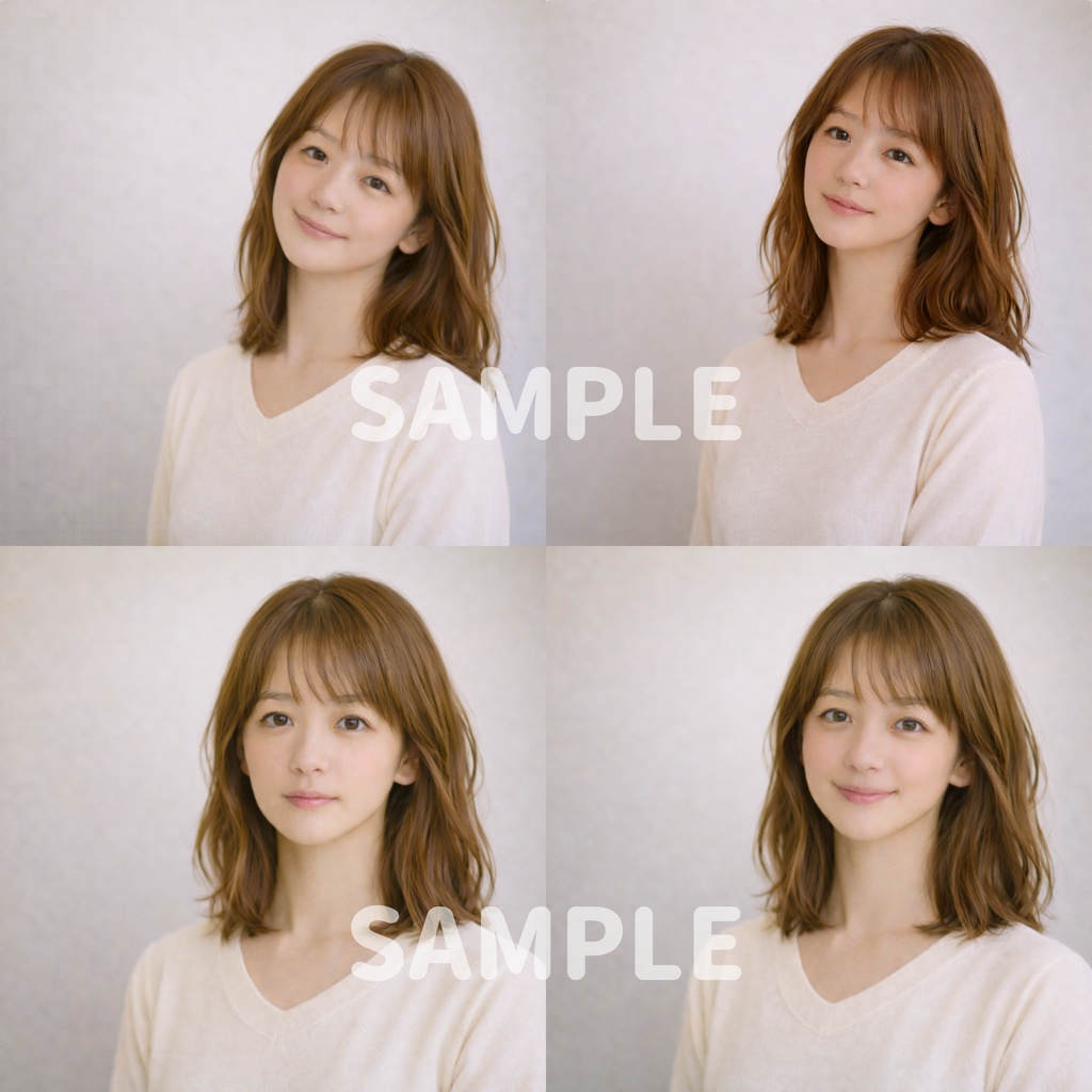 顔出ししたくない女性起業家のための 信頼感アイコン写真20枚セット