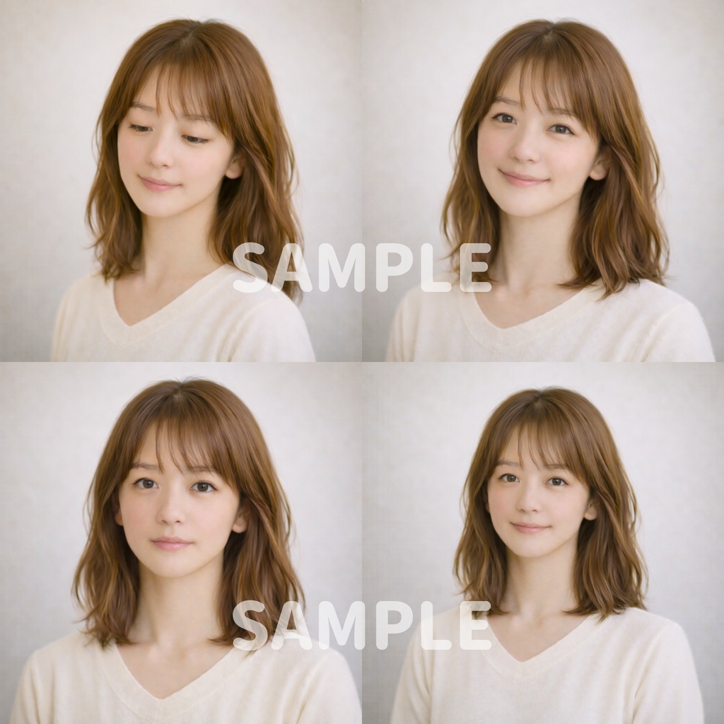 顔出ししたくない女性起業家のための 信頼感アイコン写真20枚セット