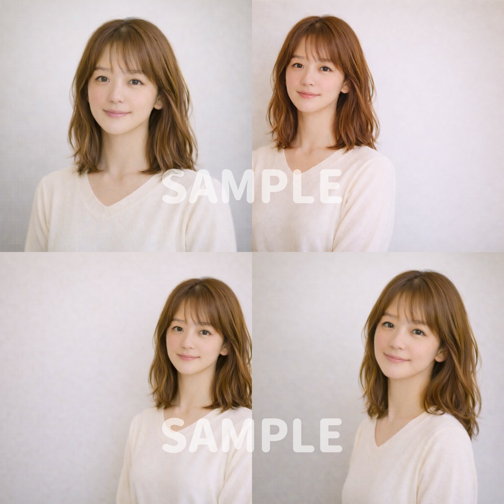 顔出ししたくない女性起業家のための 信頼感アイコン写真20枚セット