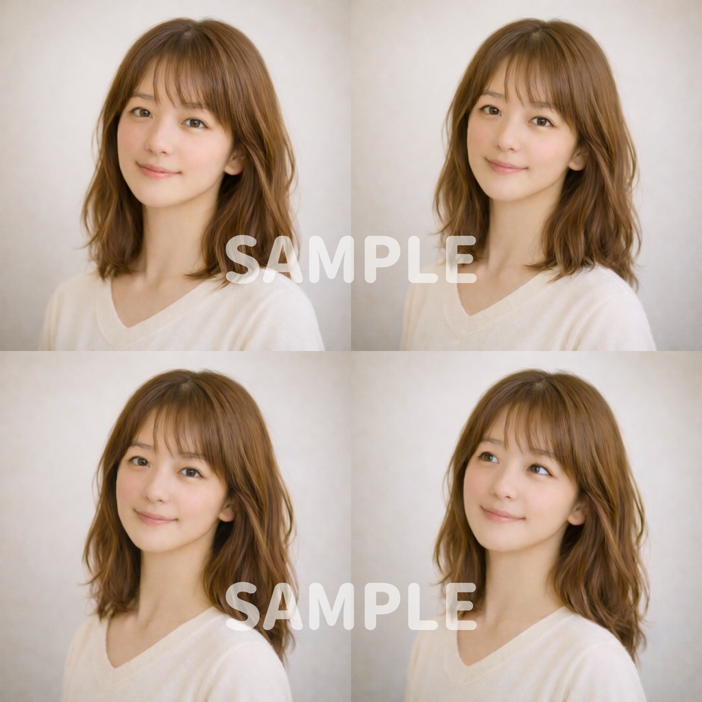 顔出ししたくない女性起業家のための 信頼感アイコン写真20枚セット