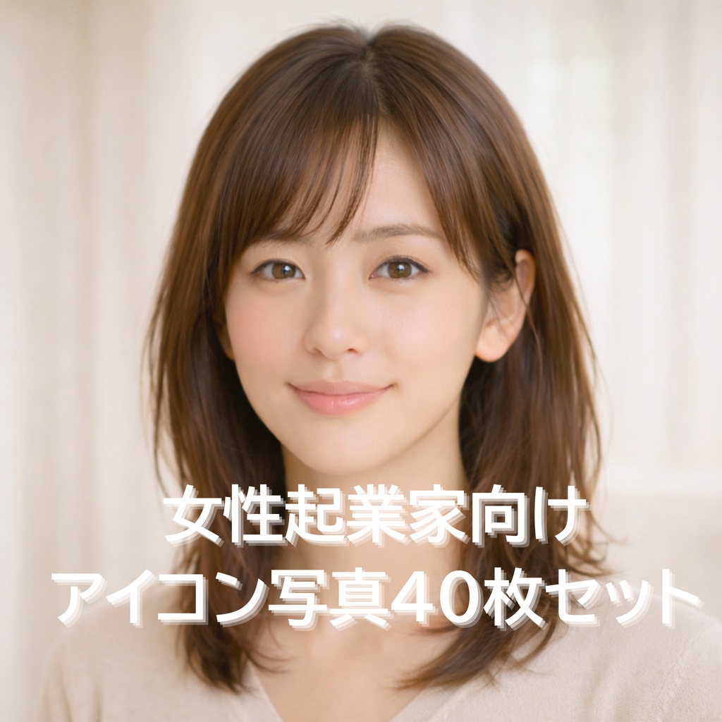 顔出ししたくない女性起業家向けプロフィール写真 アイコン用 40枚セット