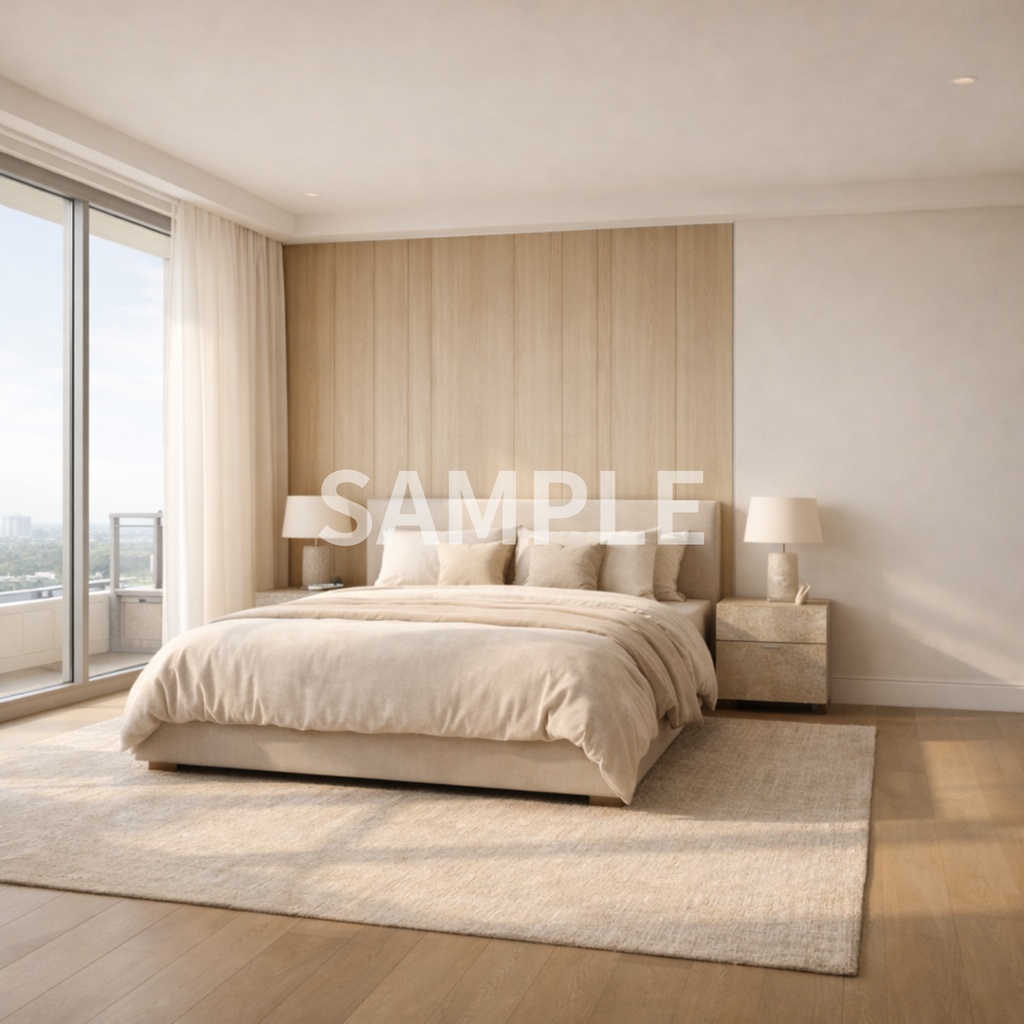 【無料】高級モダン住宅の内装画像セット – ビジネス・不動産・LP用AI素材4点