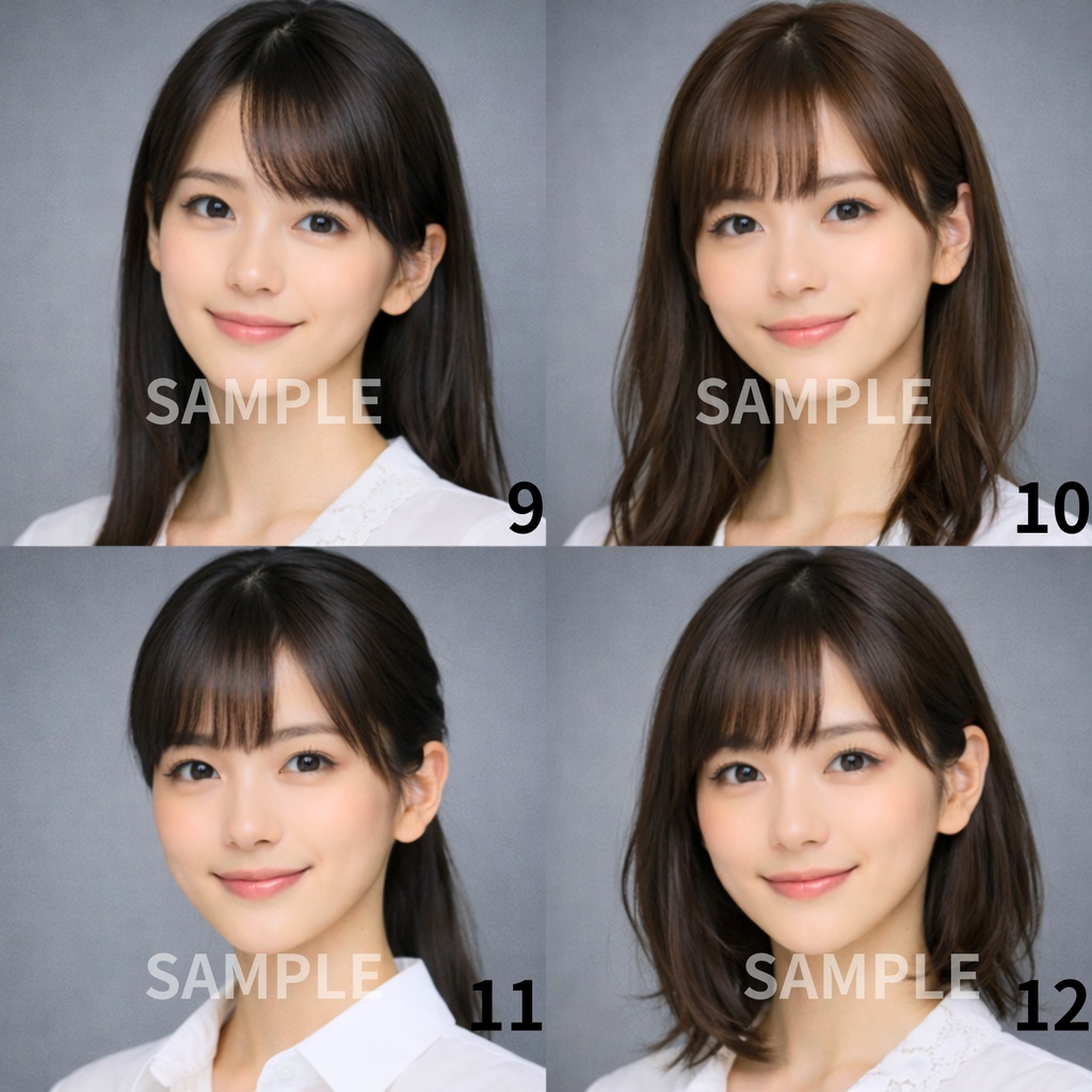AI Face ID Catalog – Japanese Talent 12 Types LoRA Training Ready Portrait Set