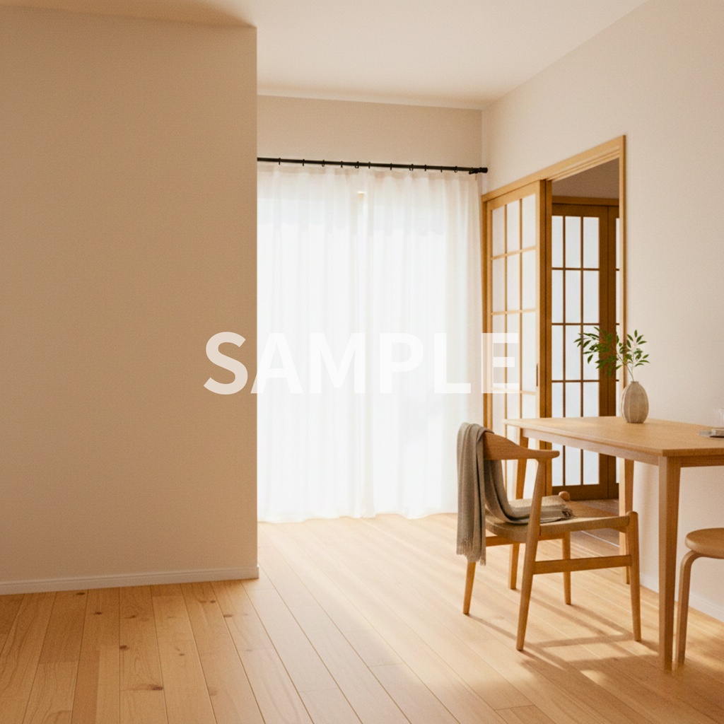 Canvaで使いやすい ナチュラル部屋背景素材 5枚セット