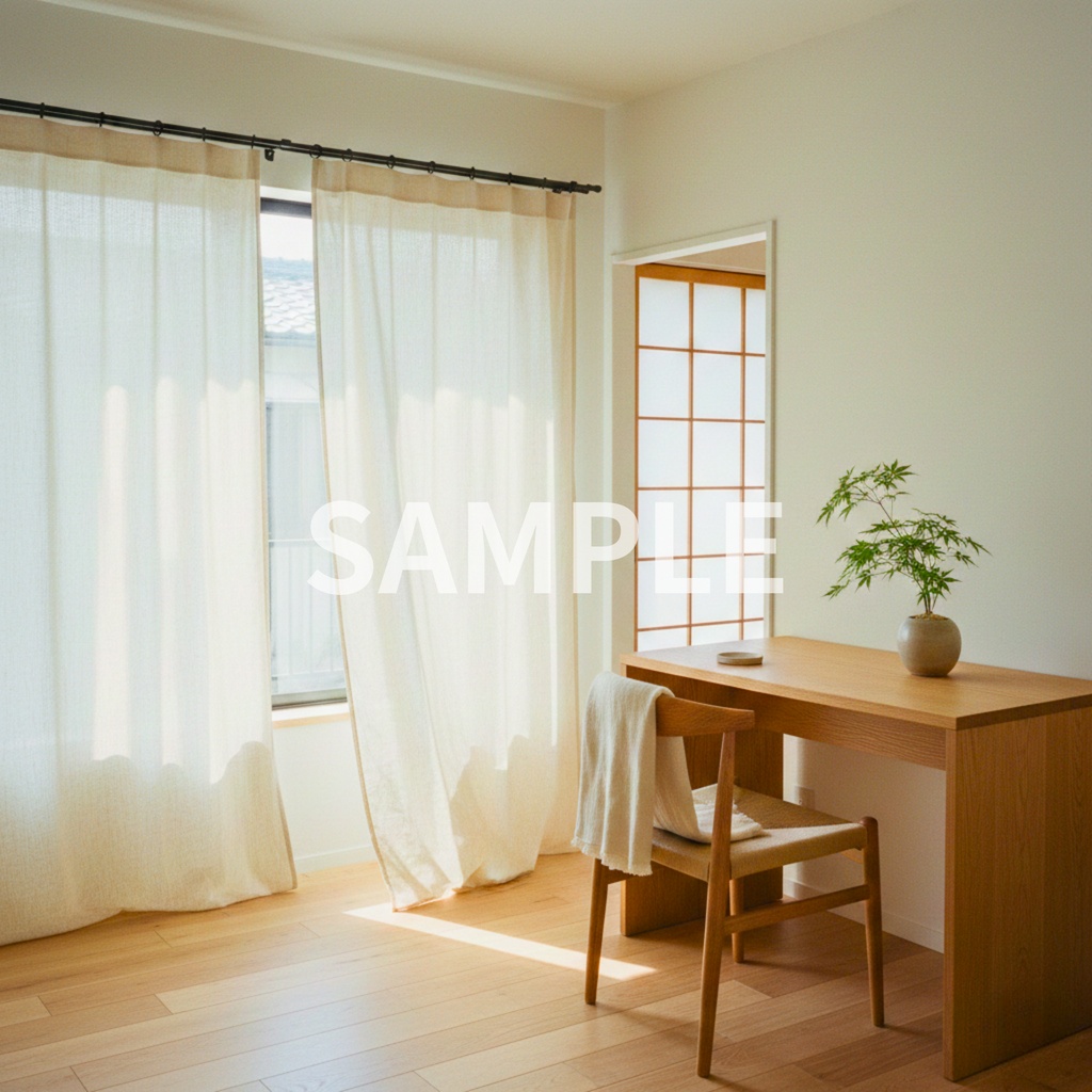 Canvaで使いやすい ナチュラル部屋背景素材 5枚セット