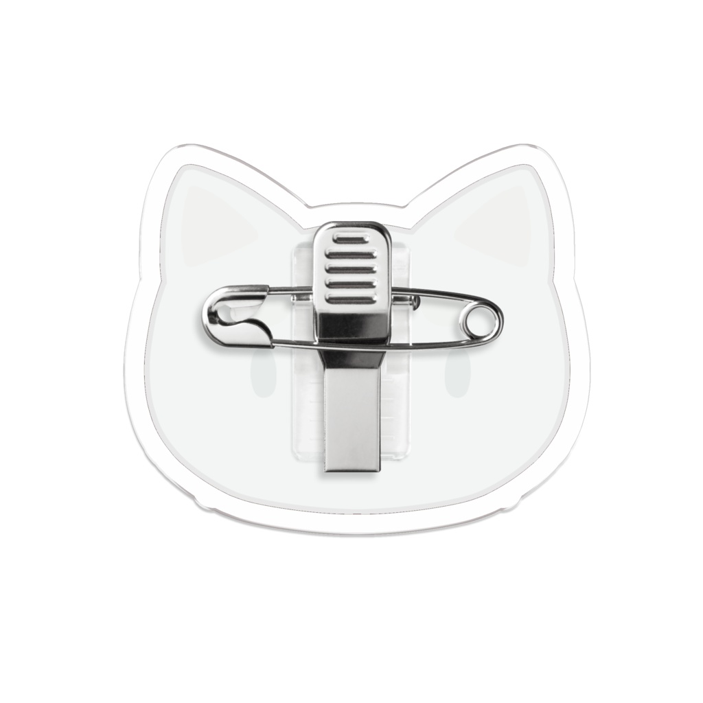 シロのヘアピンバッジ