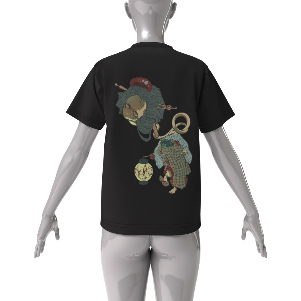 ろくろ首バックプリントTシャツ