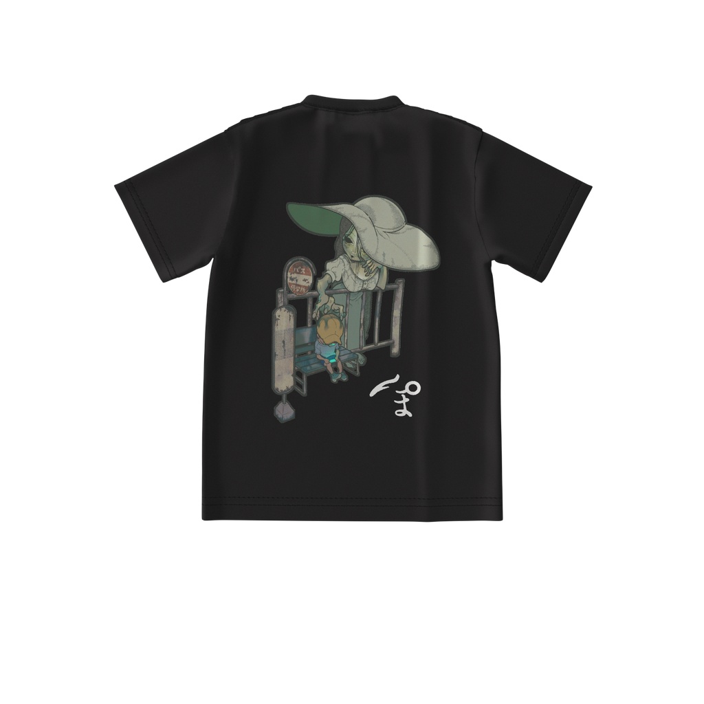 八尺様バックプリントTシャツ(ビックシルエット)