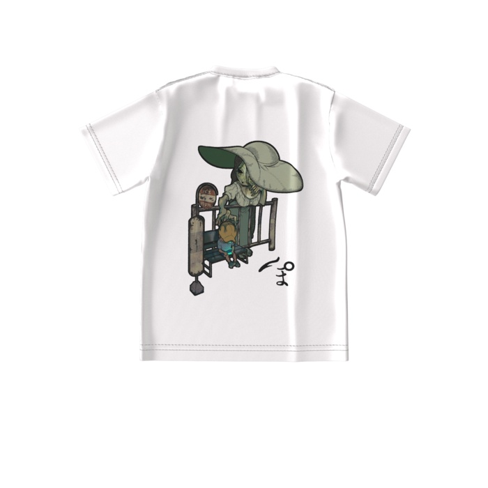 【男女兼用】八尺様バックプリントTシャツ(ビックシルエット)黒・白