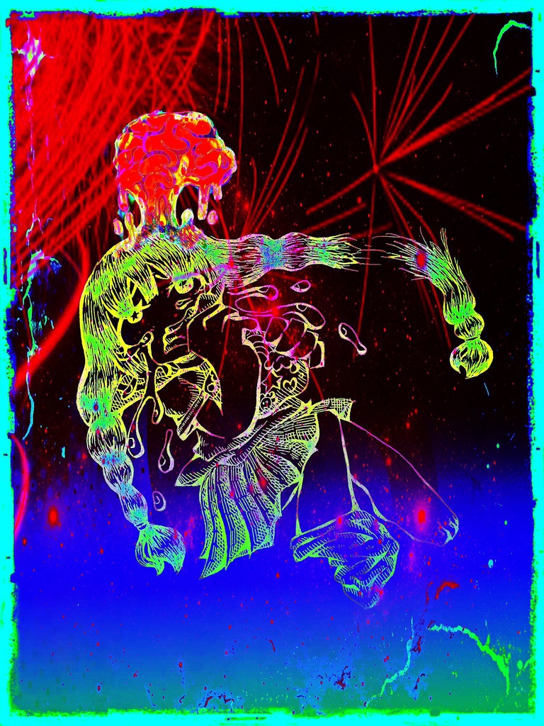 シンナーを吸う女子中学生