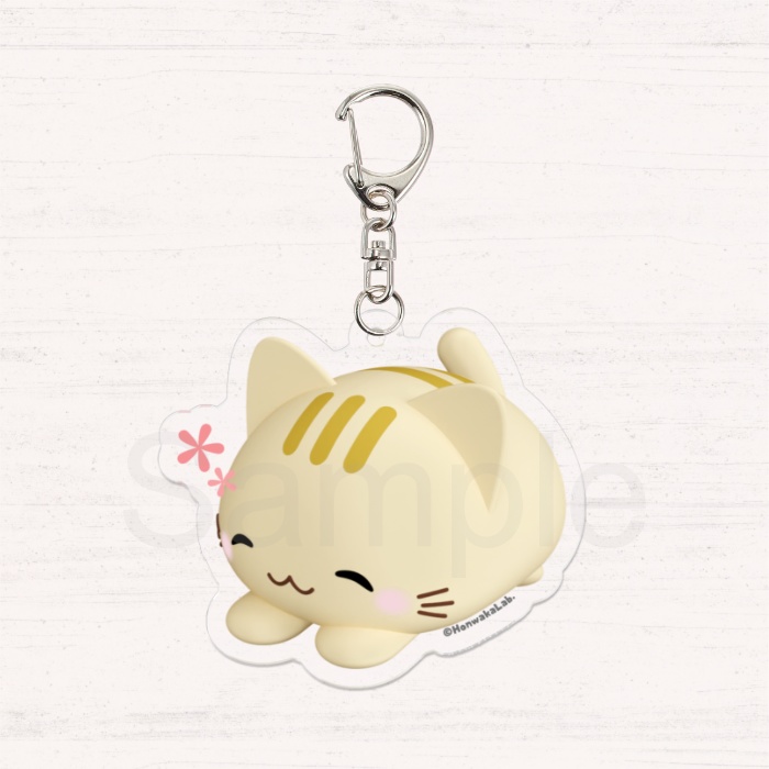 ほんわかにゃんころアクリルキーホルダー　茶とらちゃん