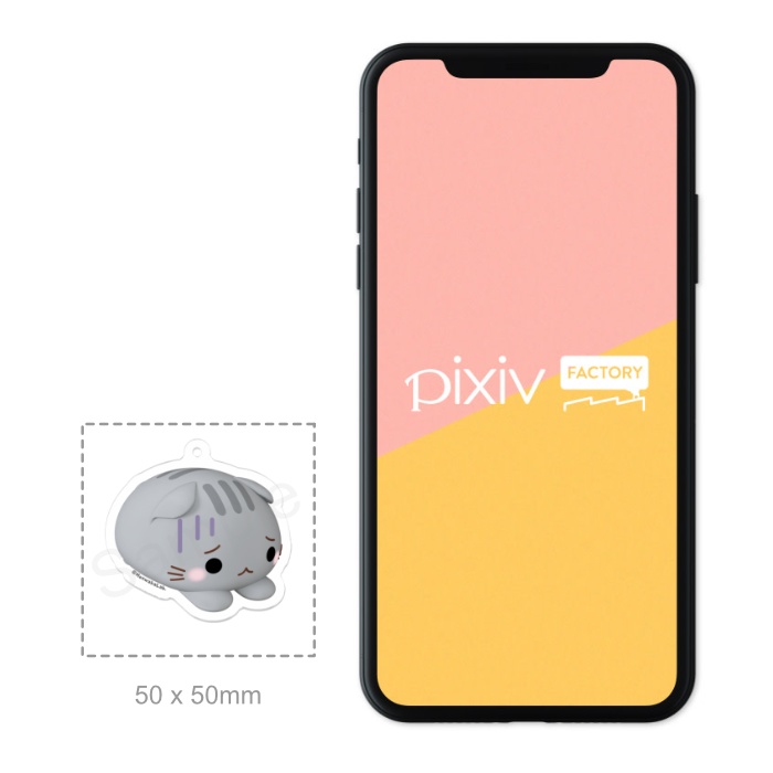 ほんわかにゃんころアクリルキーホルダー さばとらくん